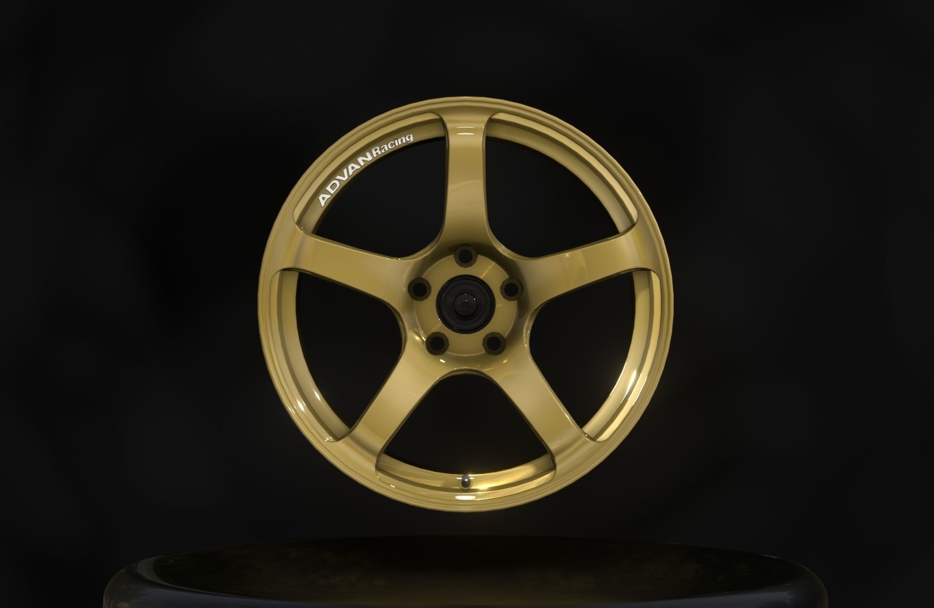Advan TC-4 Wheels - Game Ready - Low Poly - Fully Textured Low-poly 3D model_12