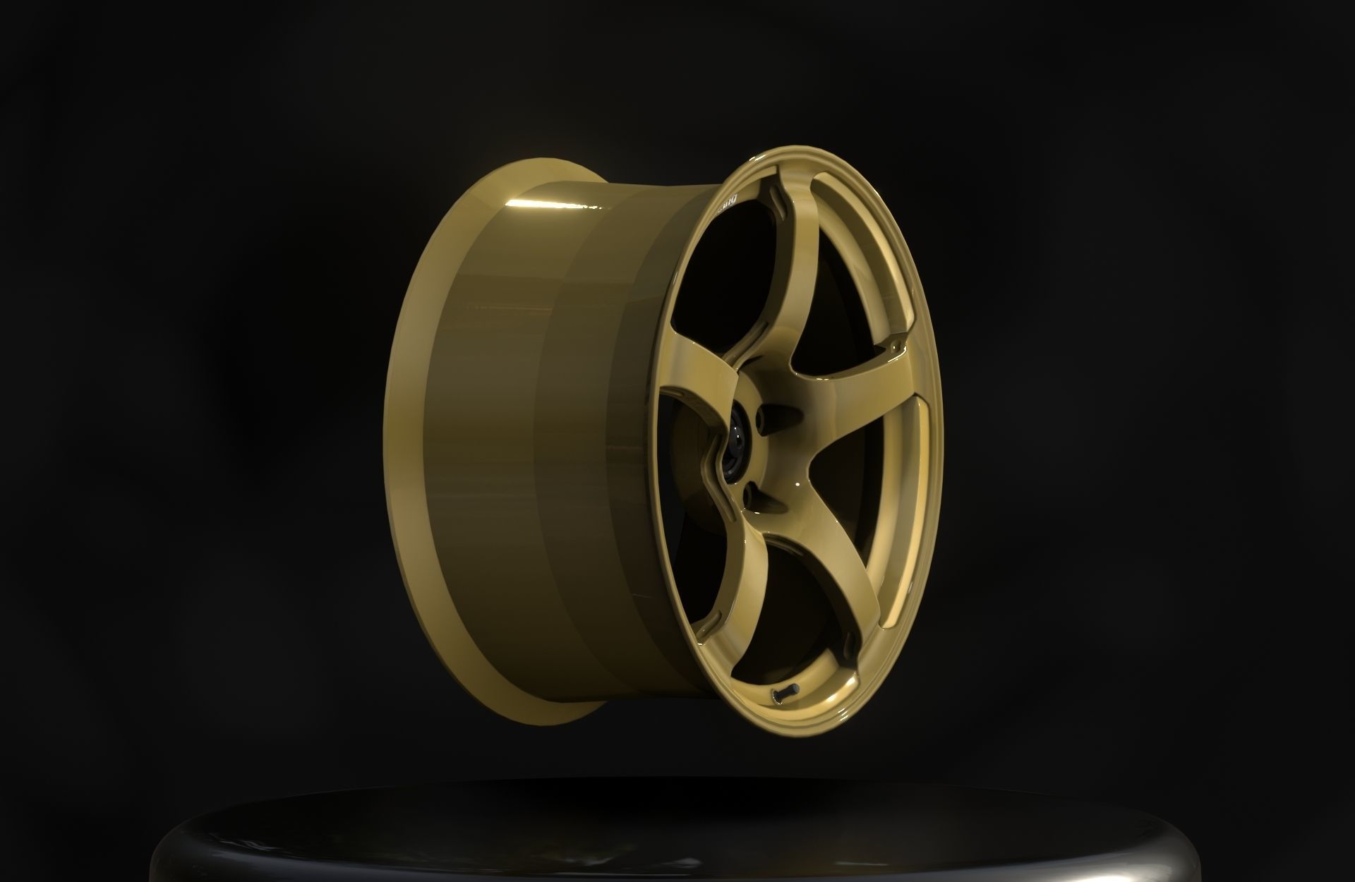 Advan TC-4 Wheels - Game Ready - Low Poly - Fully Textured Low-poly 3D model_18