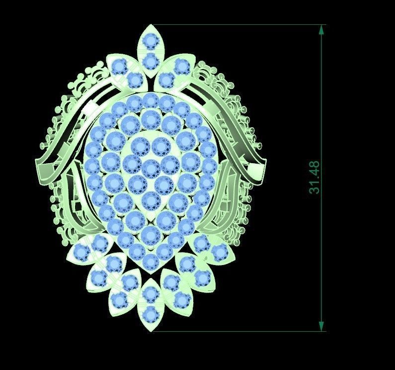 EARINGS Women Ring 3D print model 3D print model_5