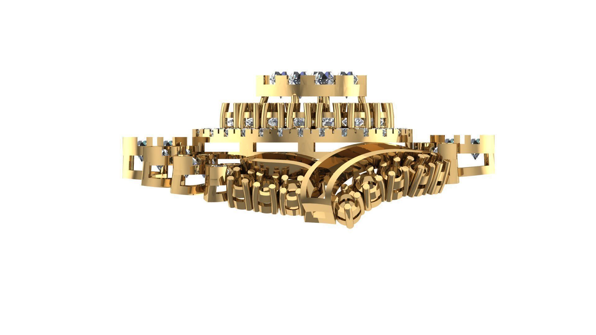 EARINGS Women Ring 3D print model 3D print model_2