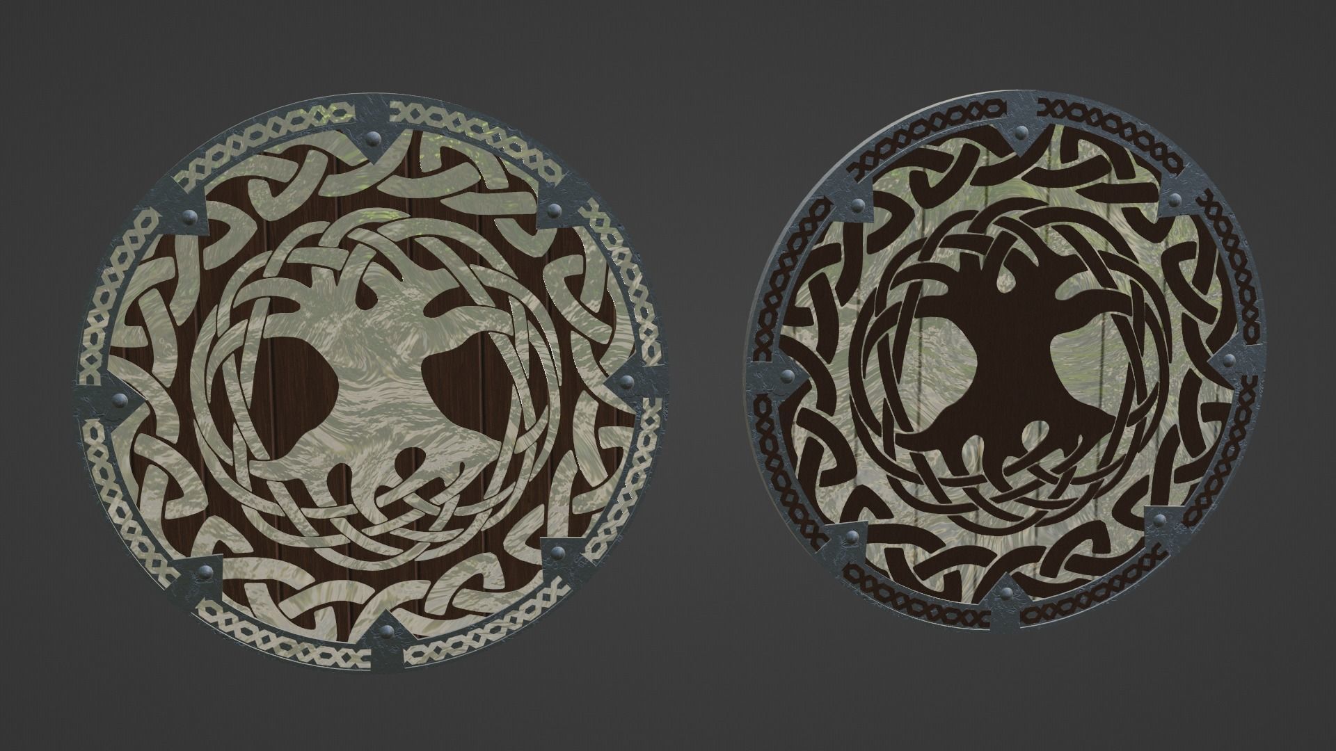 Viking Shield - Asgard 3D model_1