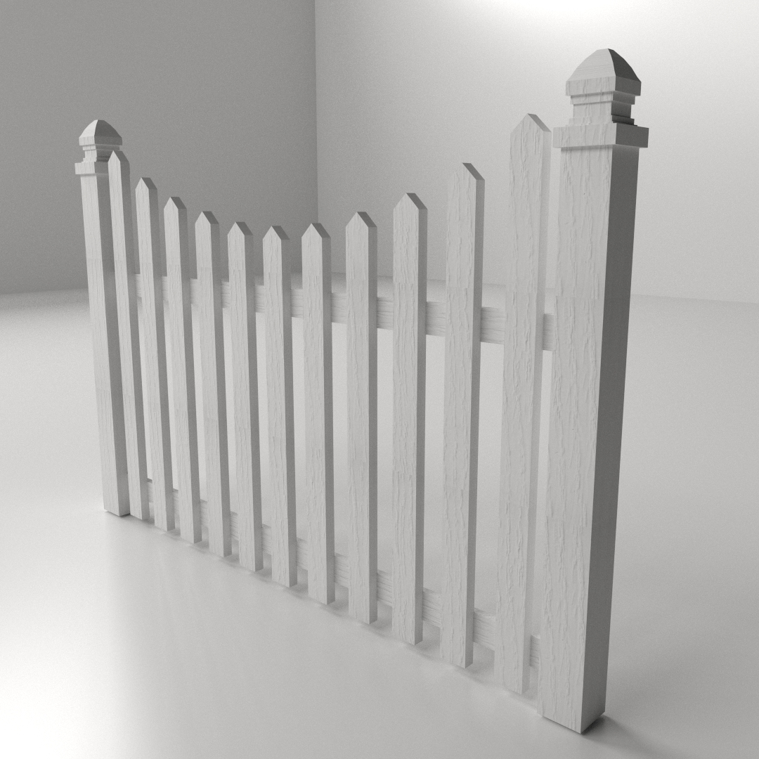 Fence picket 3D model_1