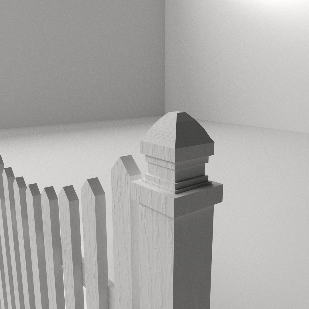 Fence picket 3D model_2