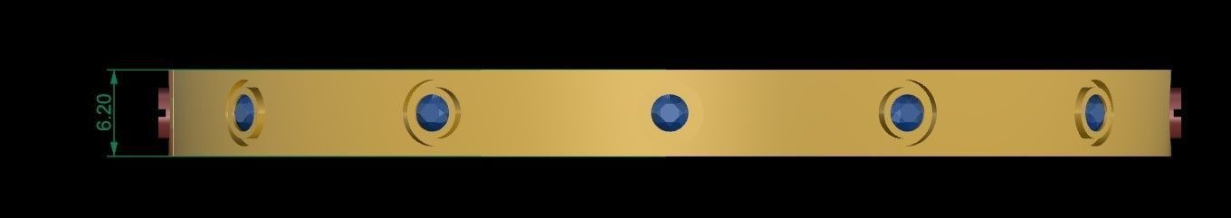 Love Bracelet With Diamond - Size 17 3D print model_4