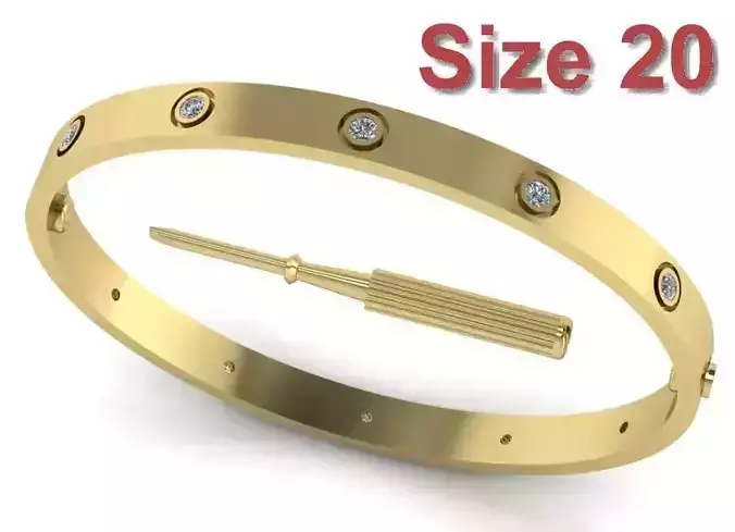 Love Bracelet With Diamond - Size 20