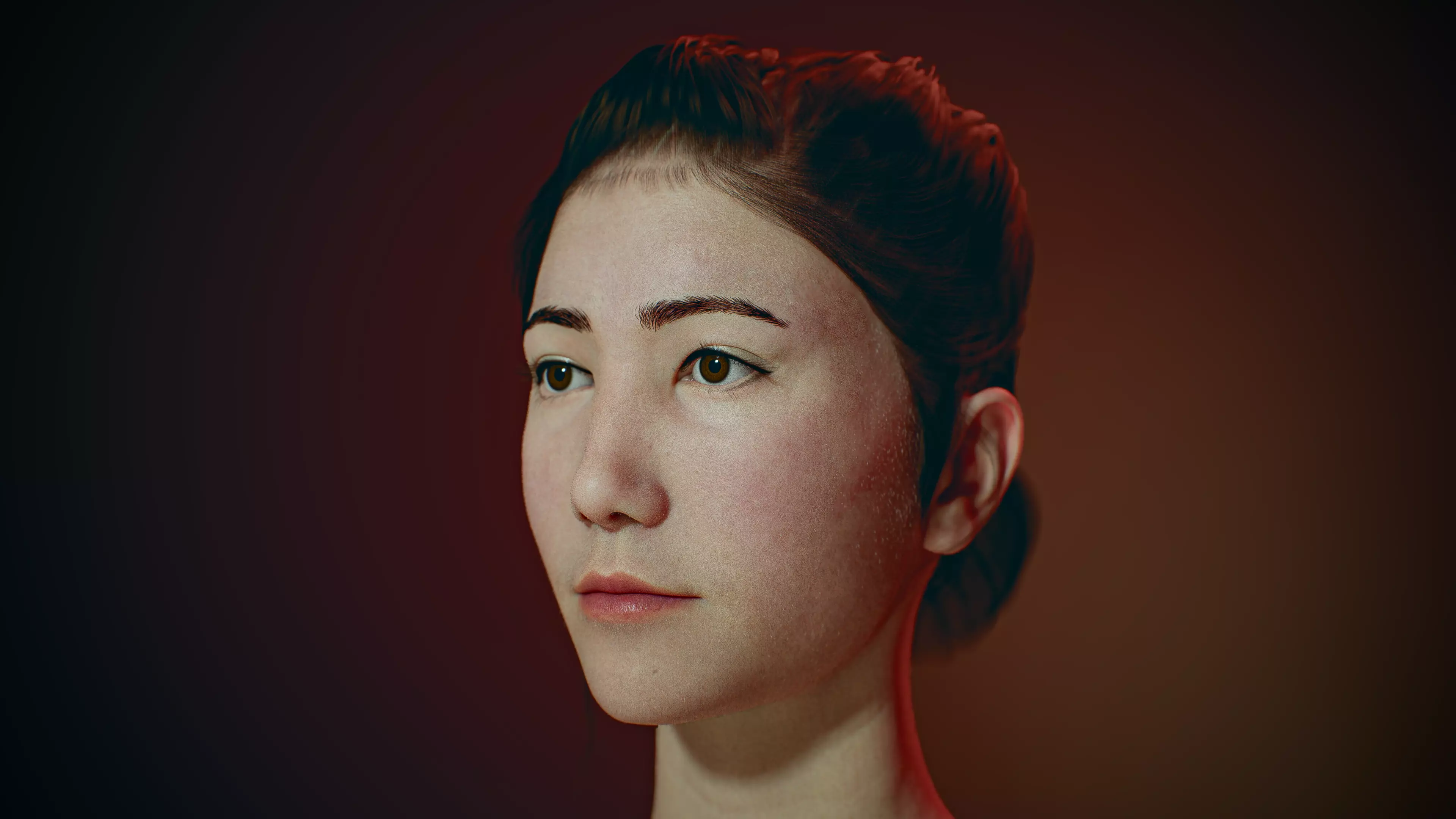 Hana - Realistic Female Character Unreal Maya with Hair 3D model_0