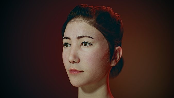 Hana - Realistic Female Character Unreal Maya with Hair 3D model