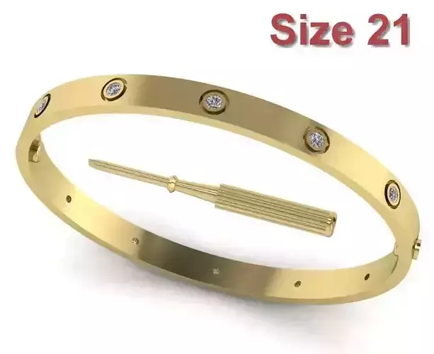 Love Bracelet With Diamond - Size 21