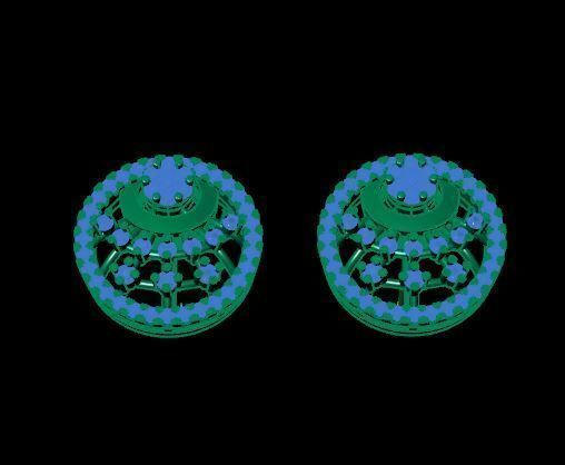 daimonds eairring 3D print model_8