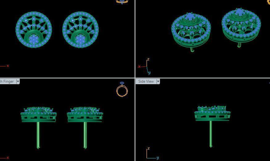 daimonds eairring 3D print model_13