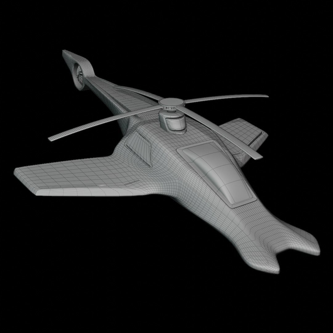 Sleek and Powerful 3D-Printable Helicopter Model 3D model 3D printable ...