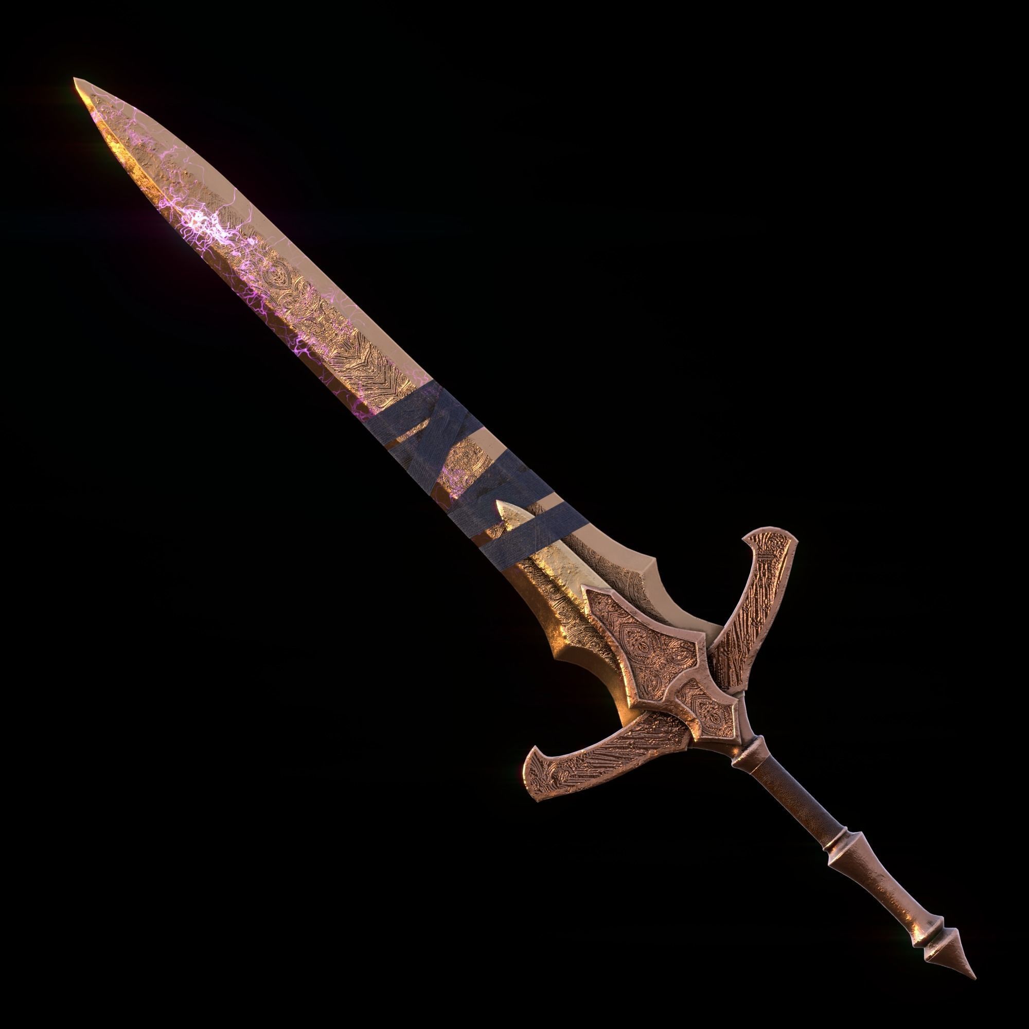 Medieval Magic Sword Holy Moonlight Sword from Bloodborne 3D model