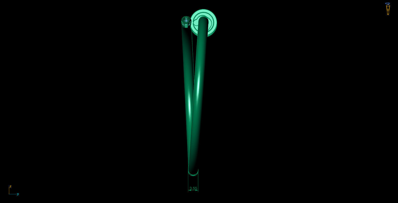 16 size bangle 3D print model_3