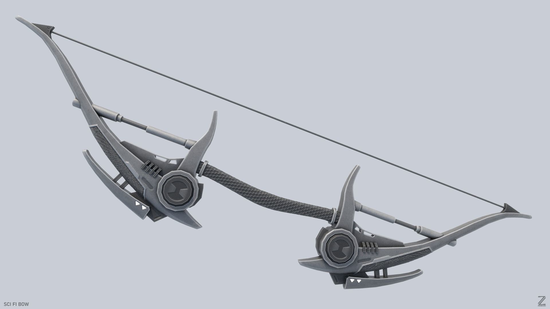 Scifi bow Low-poly 3D model_7