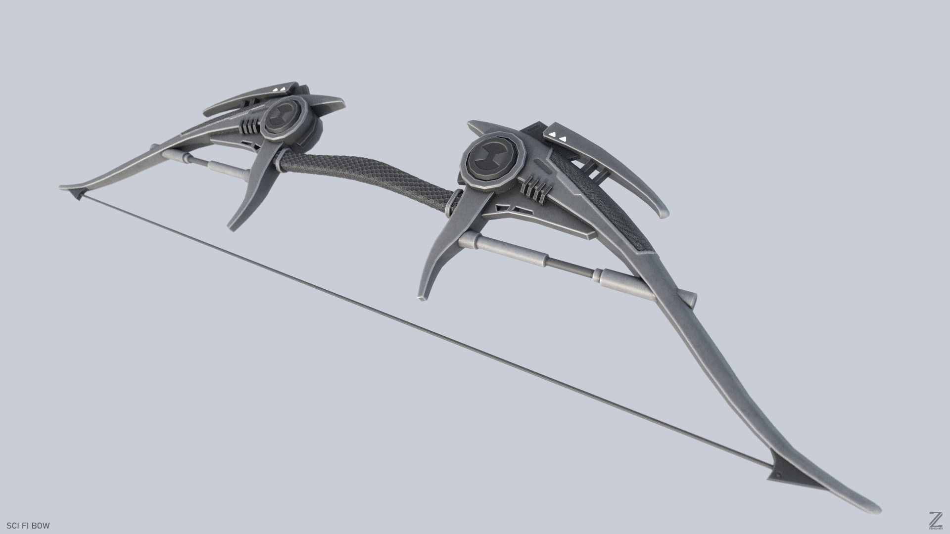 Scifi bow Low-poly 3D model_5