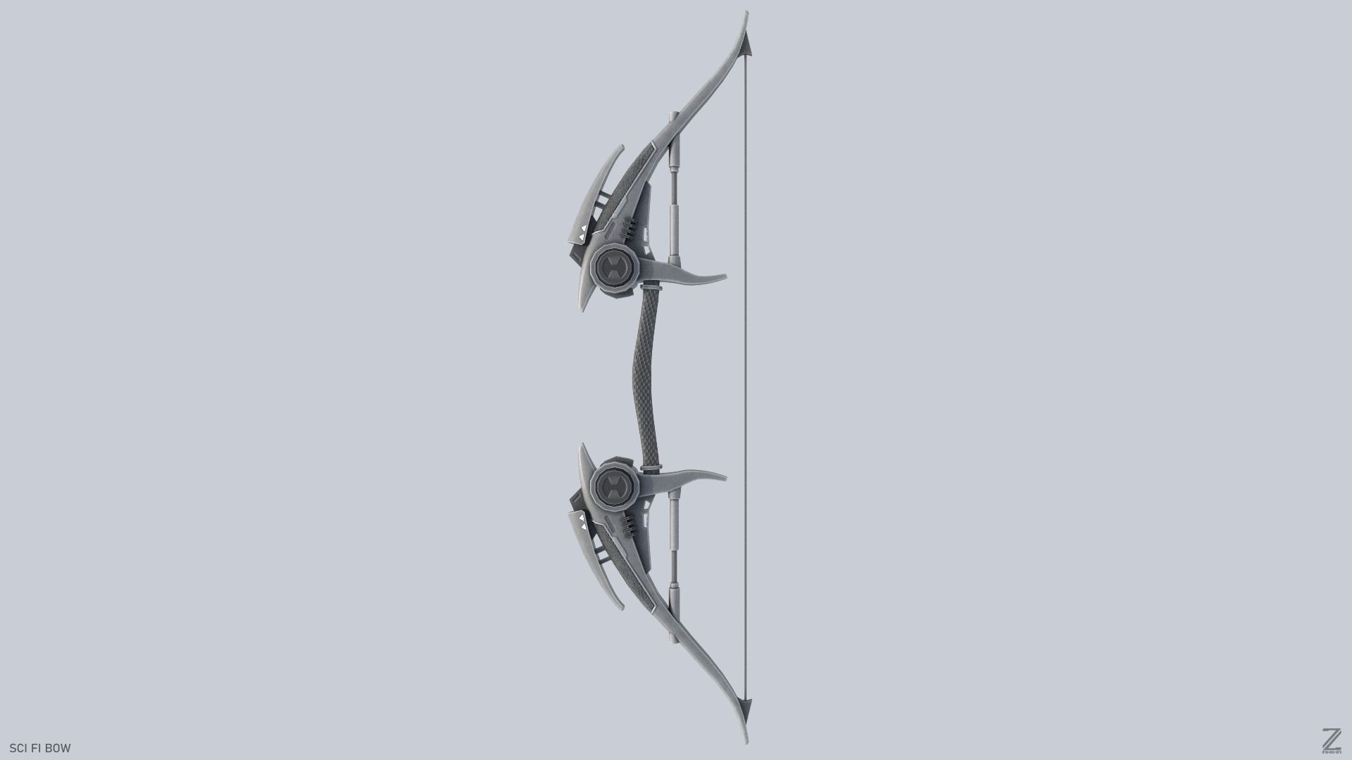 Scifi bow Low-poly 3D model_1