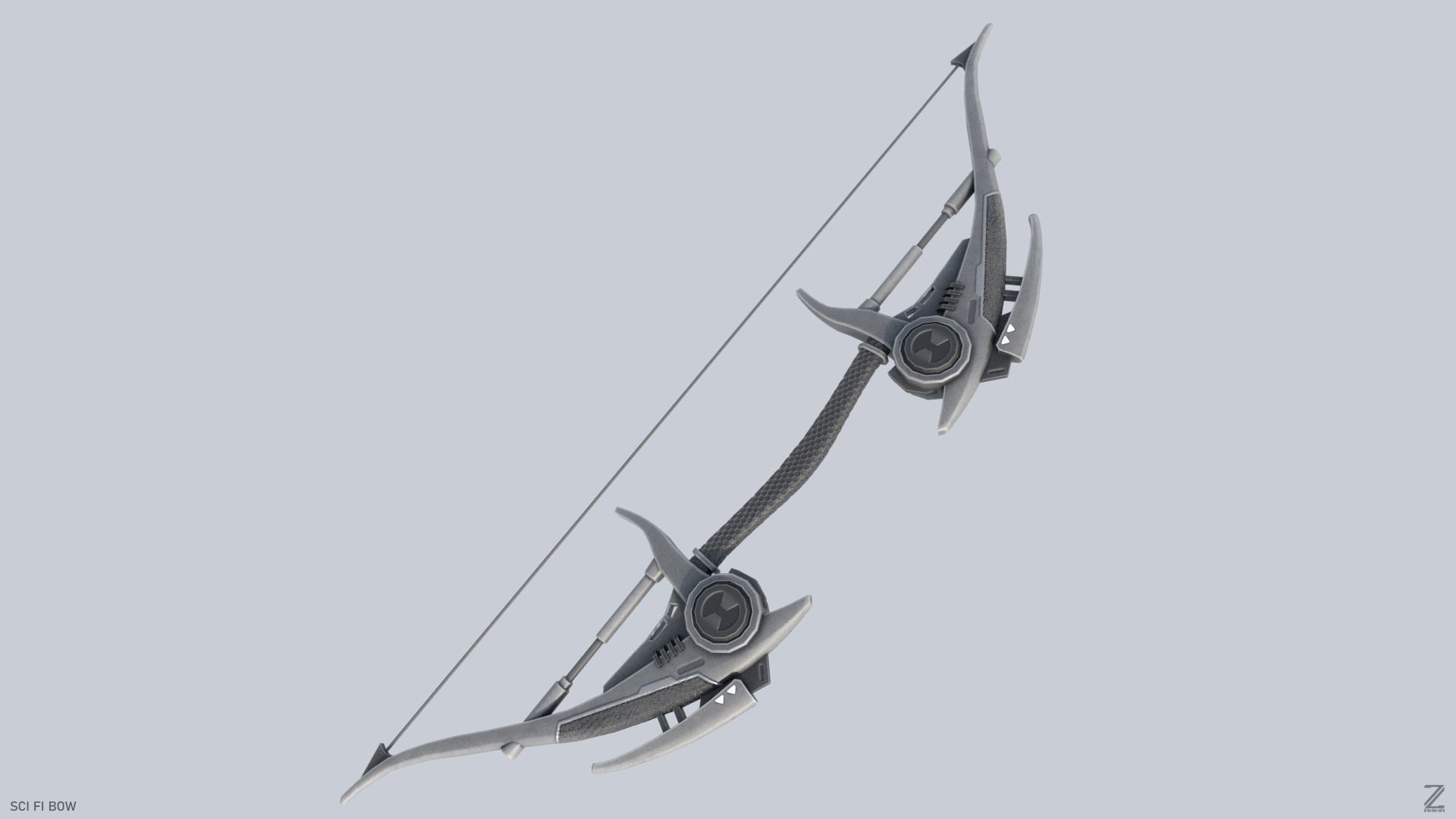 Scifi bow Low-poly 3D model_4