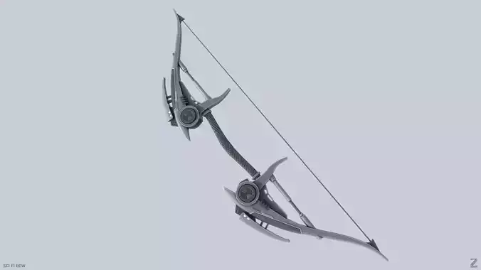 Scifi bow Low-poly 3D model