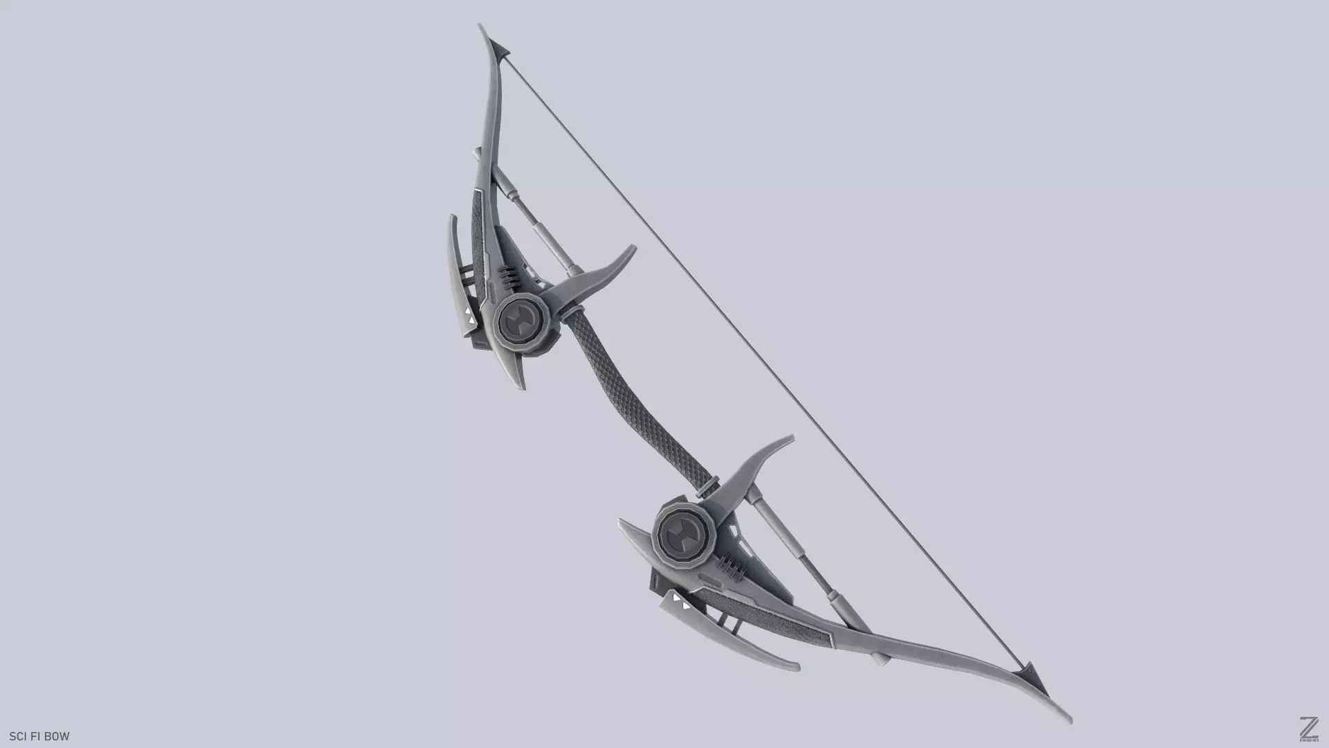 Scifi bow Low-poly 3D model_0