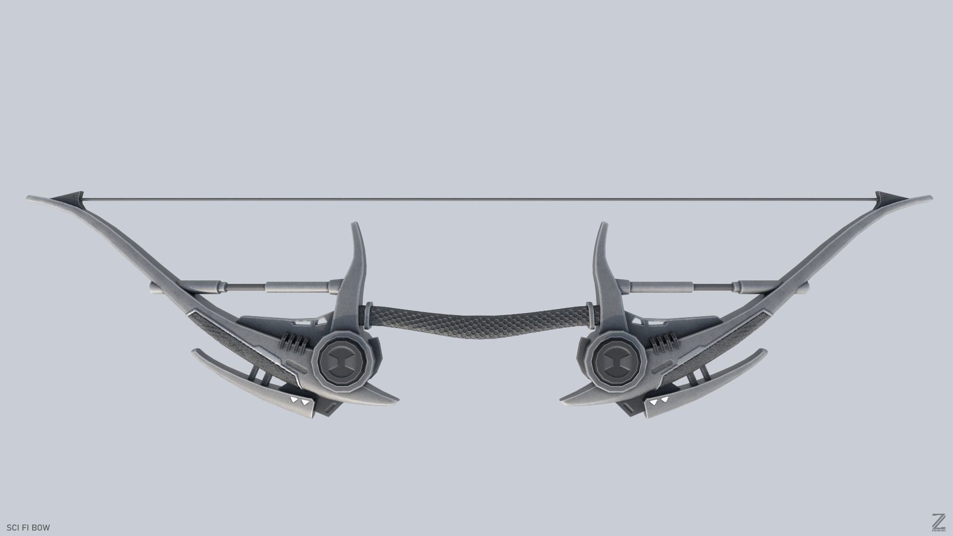 Scifi bow Low-poly 3D model_3
