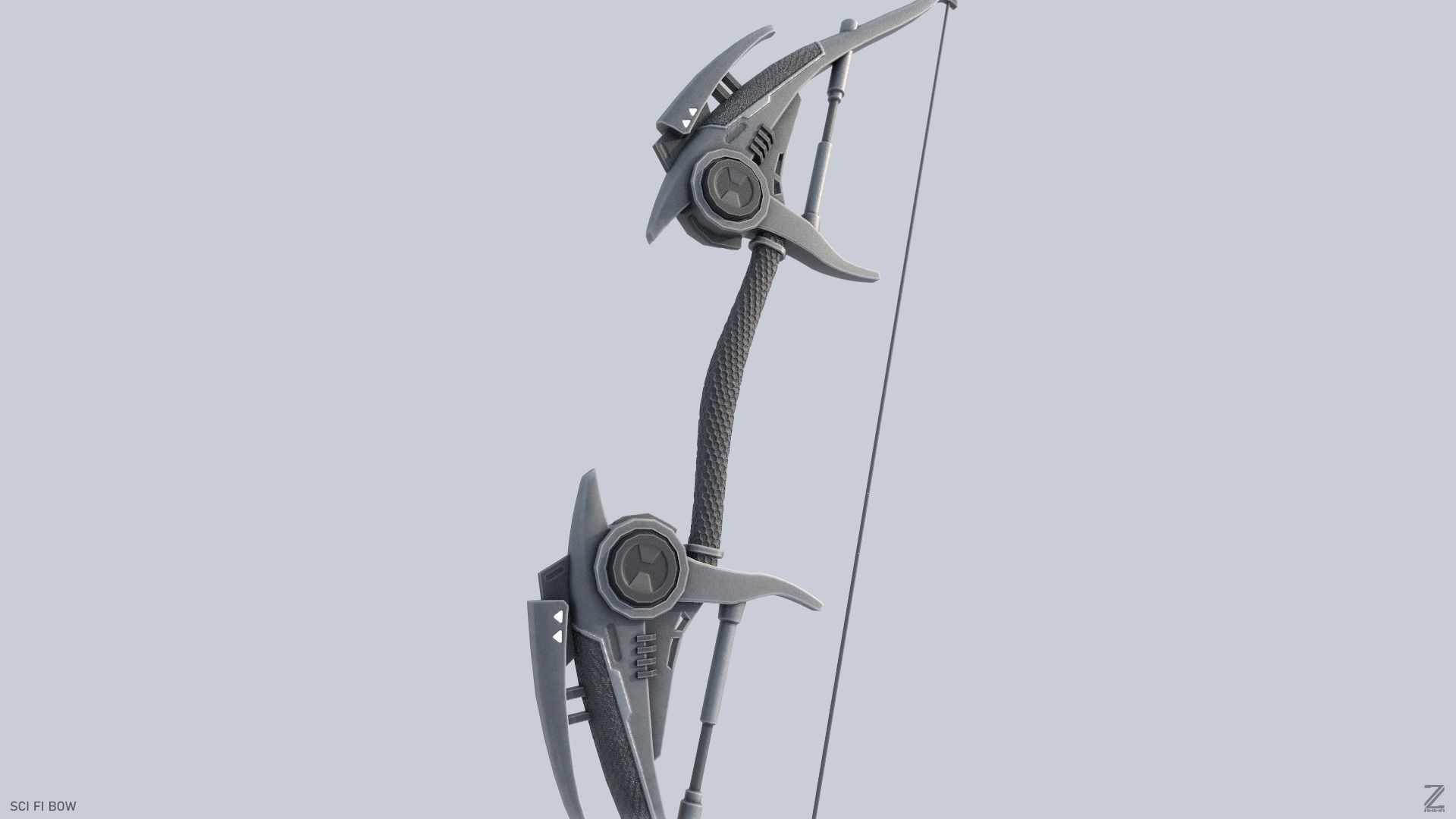 Scifi bow Low-poly 3D model_6