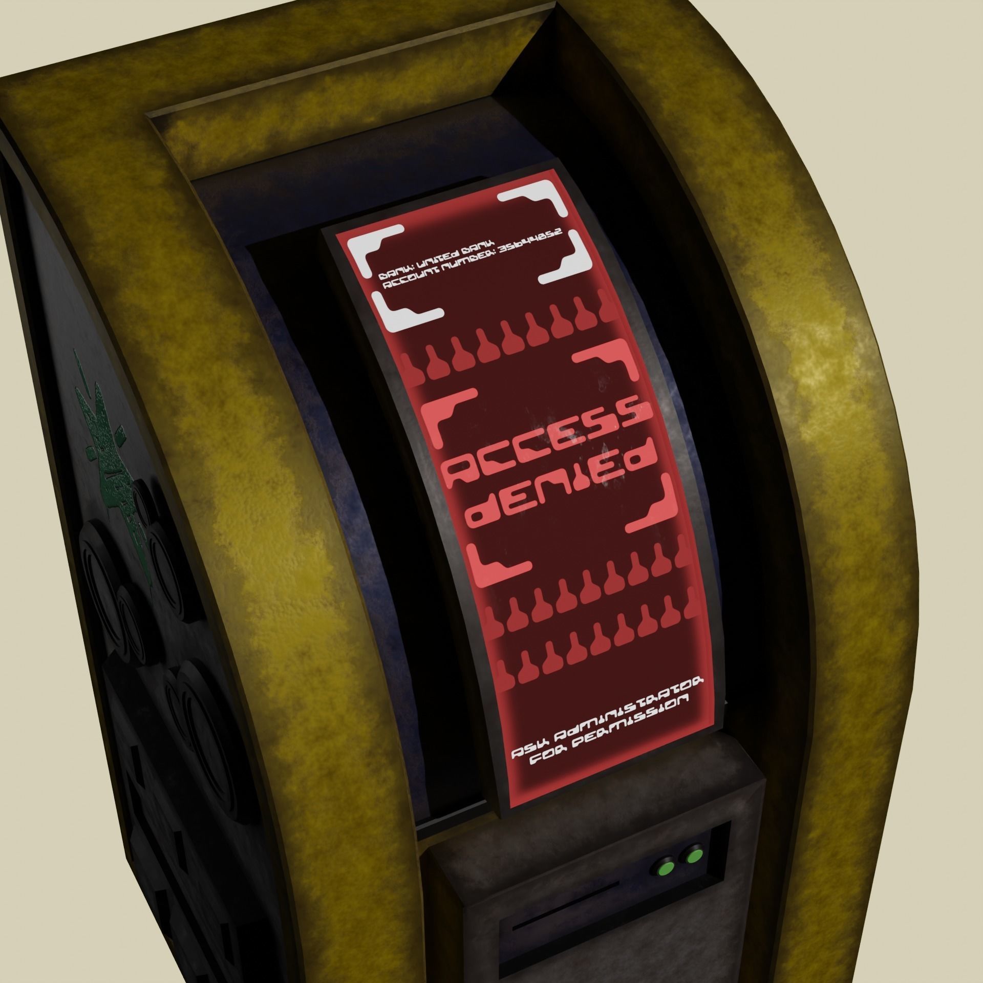 SciFi Cyberpunk Bank Terminal 3D model_3