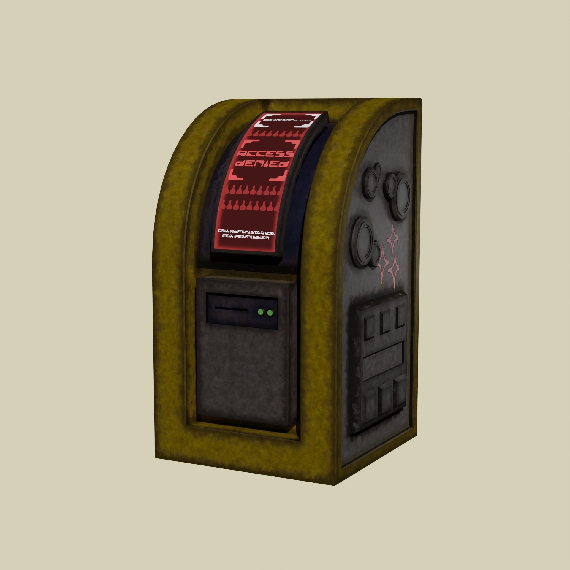 SciFi Cyberpunk Bank Terminal 3D model_1