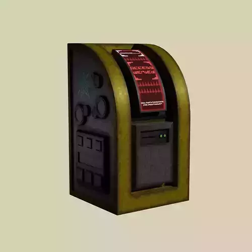 SciFi Cyberpunk Bank Terminal 3D model