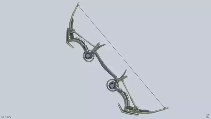 Scifi bow Low-poly 3D model