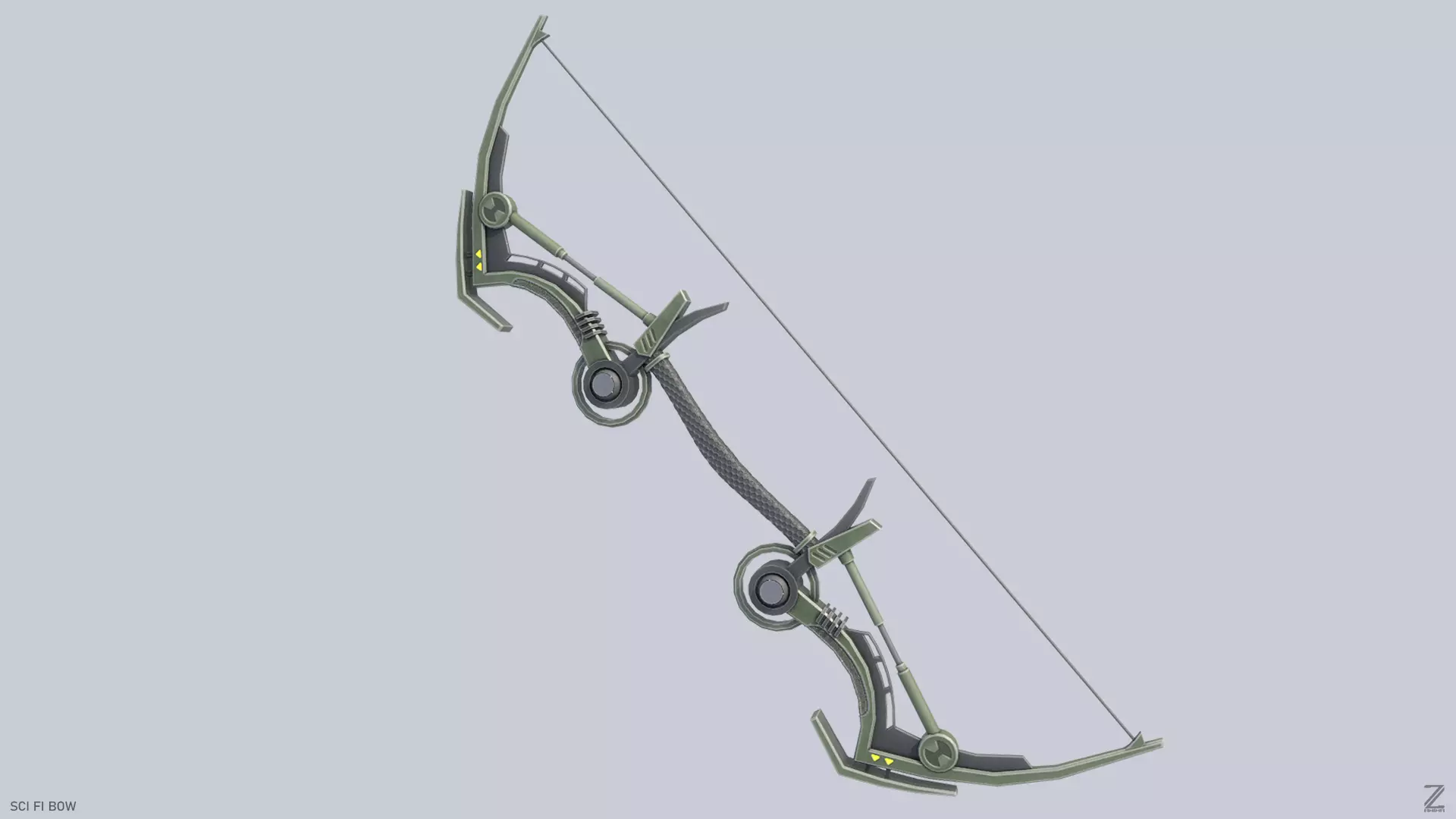 Scifi bow Low-poly 3D model_0