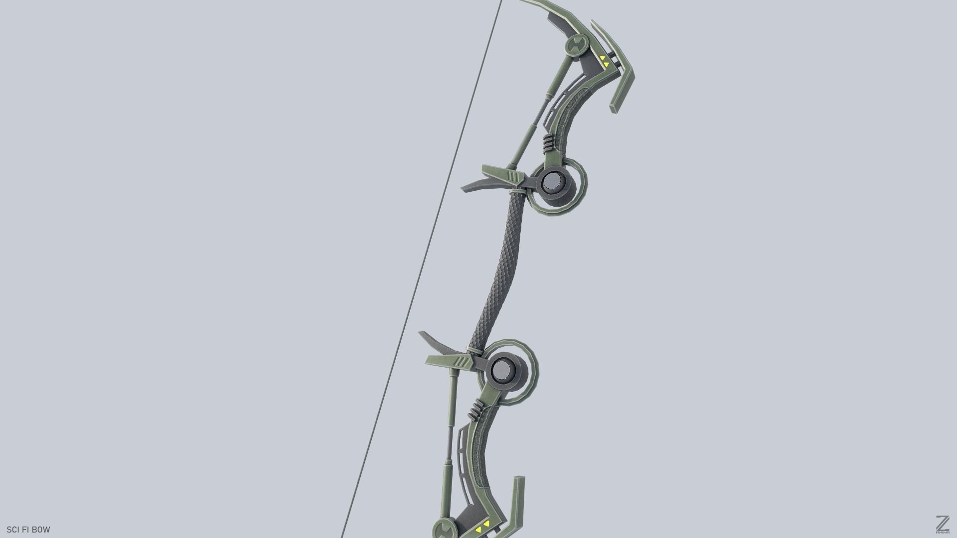 Scifi bow Low-poly 3D model_6