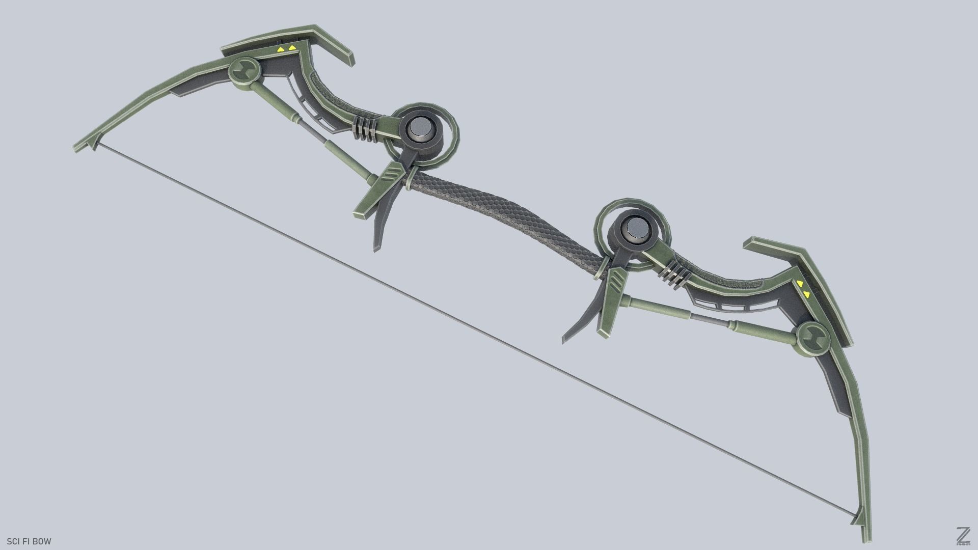 Scifi bow Low-poly 3D model_5
