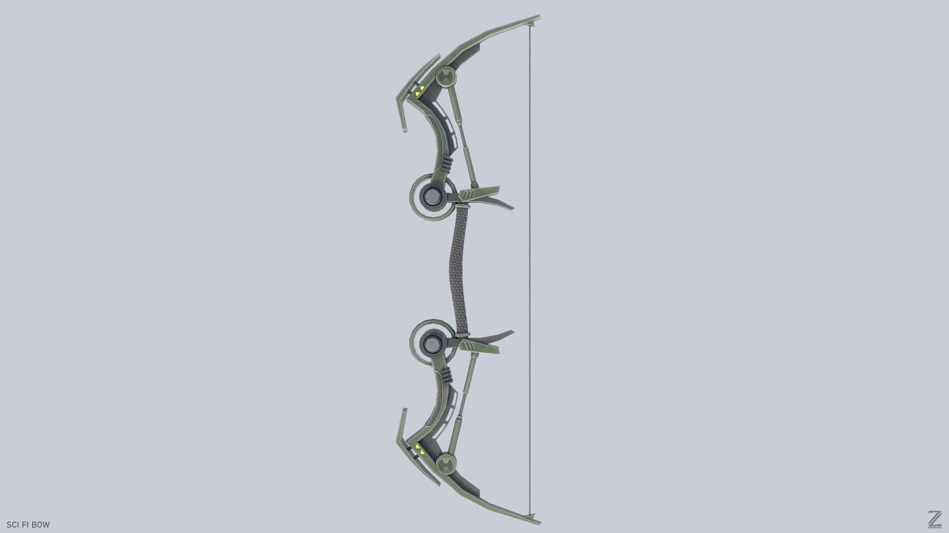 Scifi bow Low-poly 3D model_1