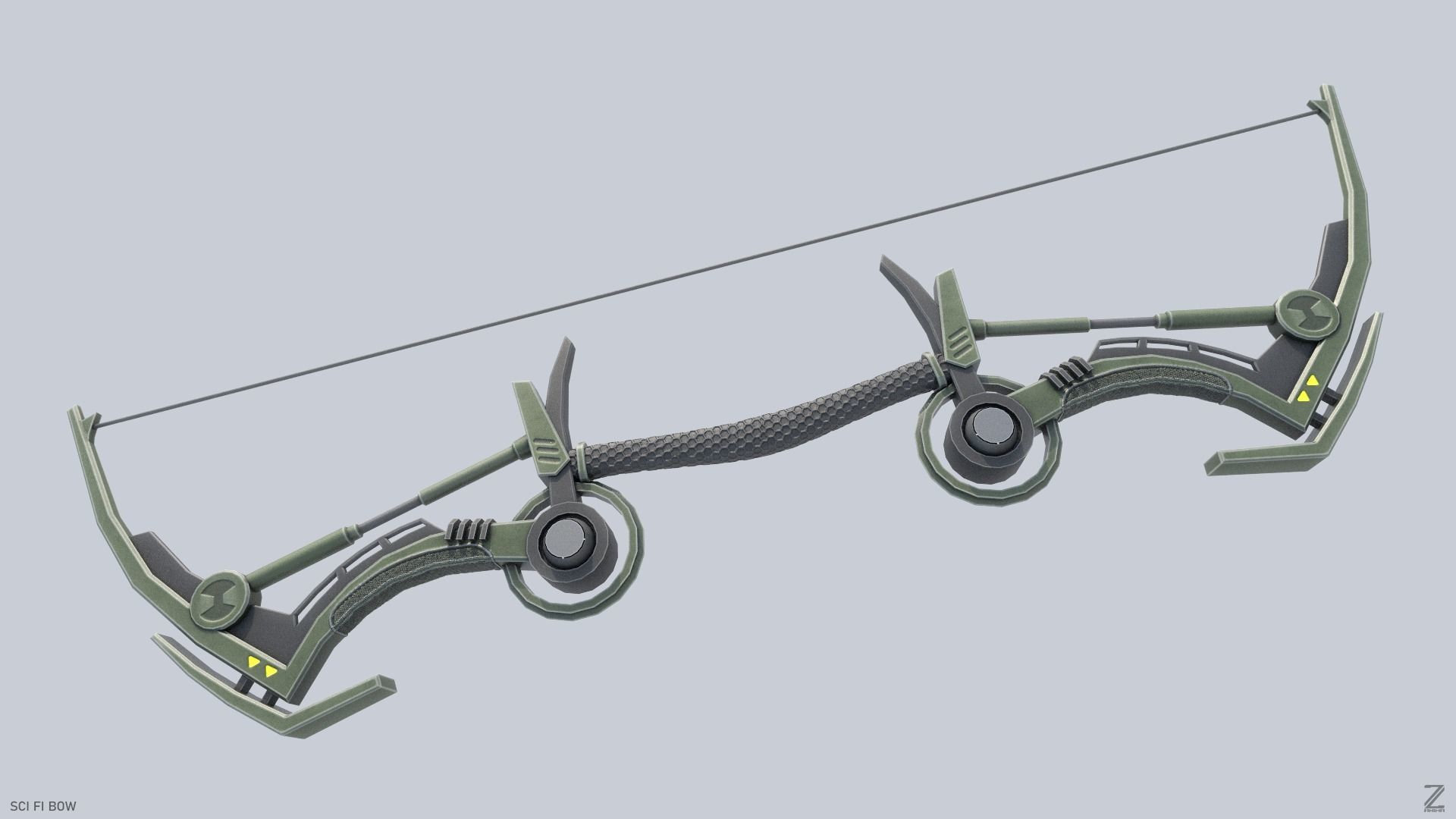 Scifi bow Low-poly 3D model_7