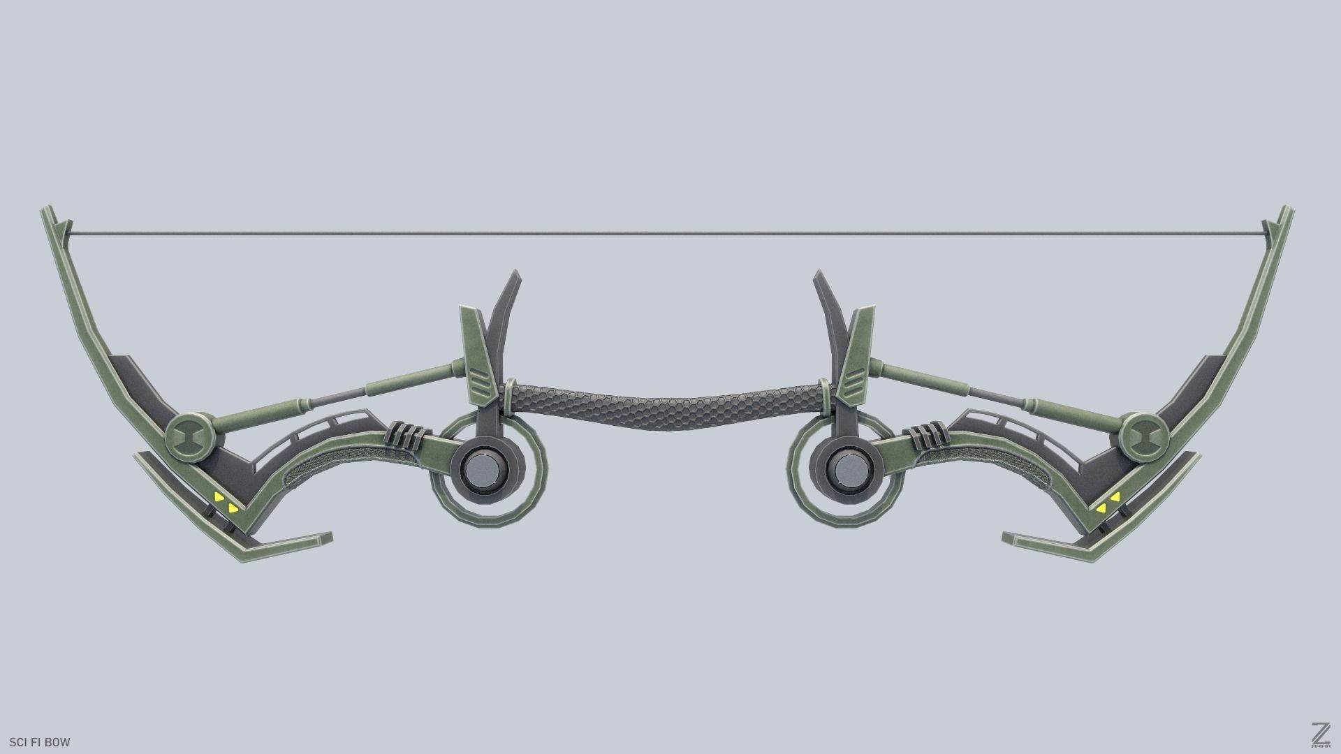 Scifi bow Low-poly 3D model_3
