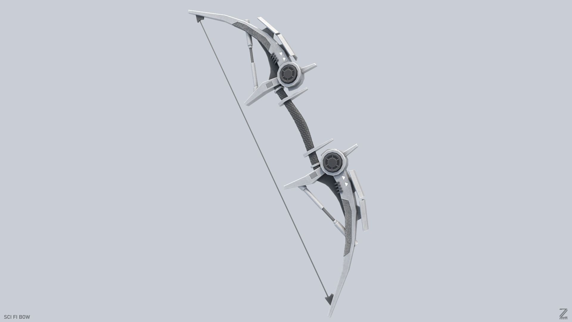 Scifi bow Low-poly 3D model_4