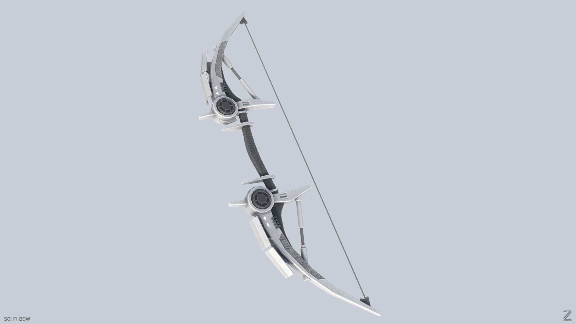 Scifi bow Low-poly 3D model_6