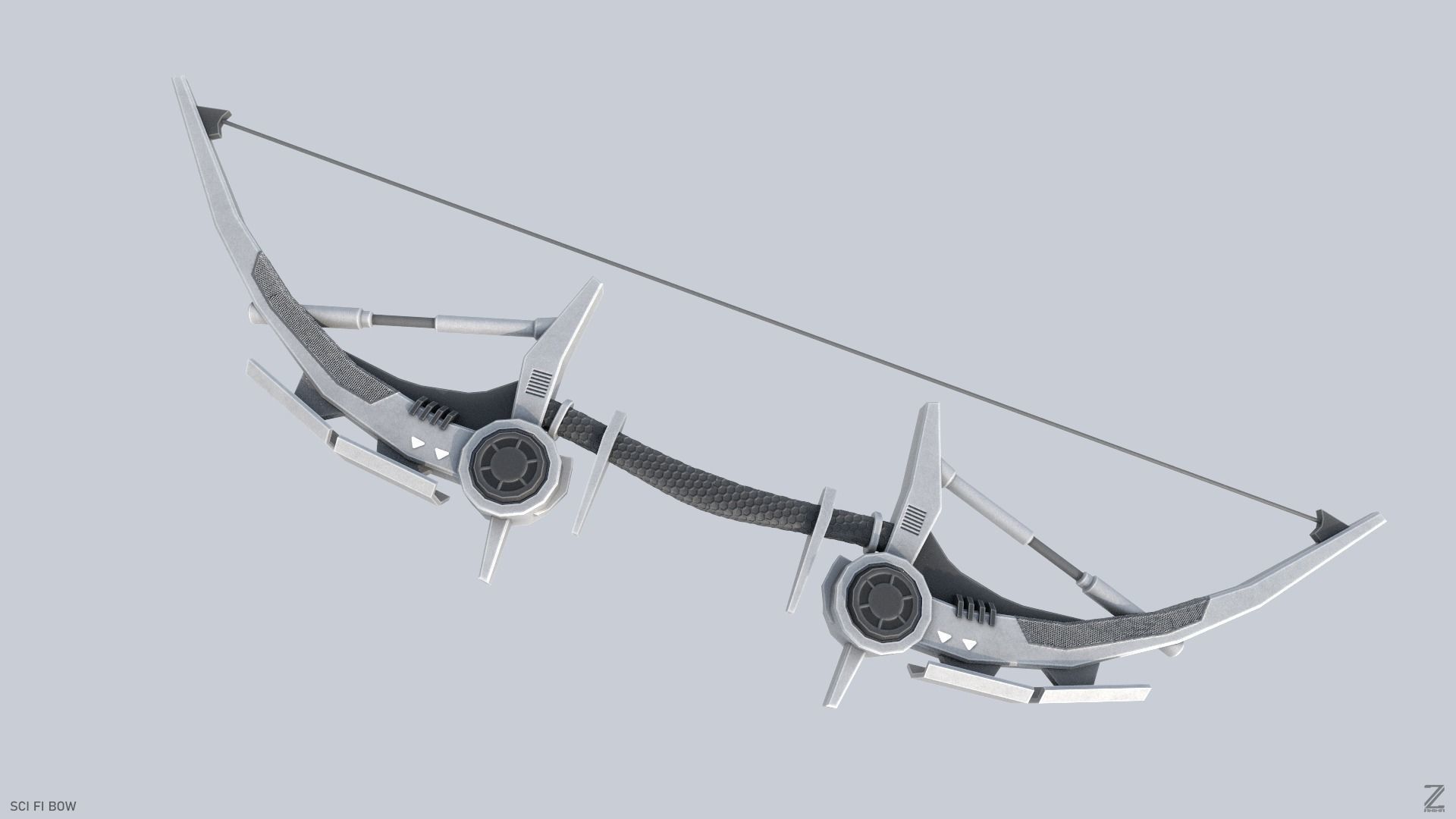 Scifi bow Low-poly 3D model_7