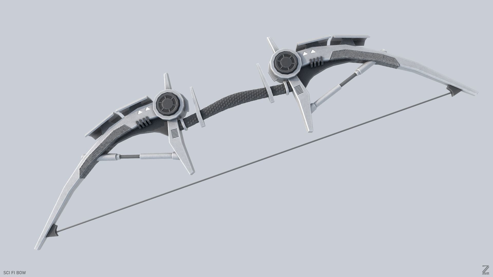 Scifi bow Low-poly 3D model_5