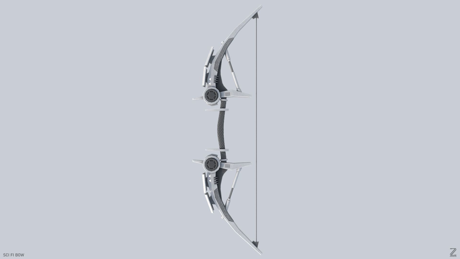 Scifi bow Low-poly 3D model_1