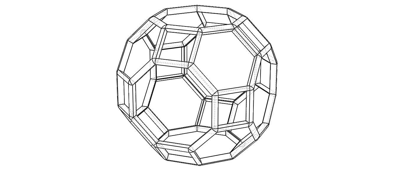Wireframe Shape Truncated Cuboctahedron 3D print model_3