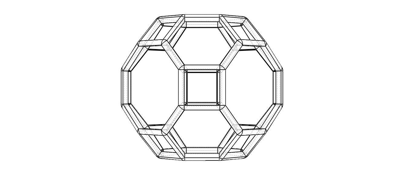 Wireframe Shape Truncated Cuboctahedron 3D print model_35