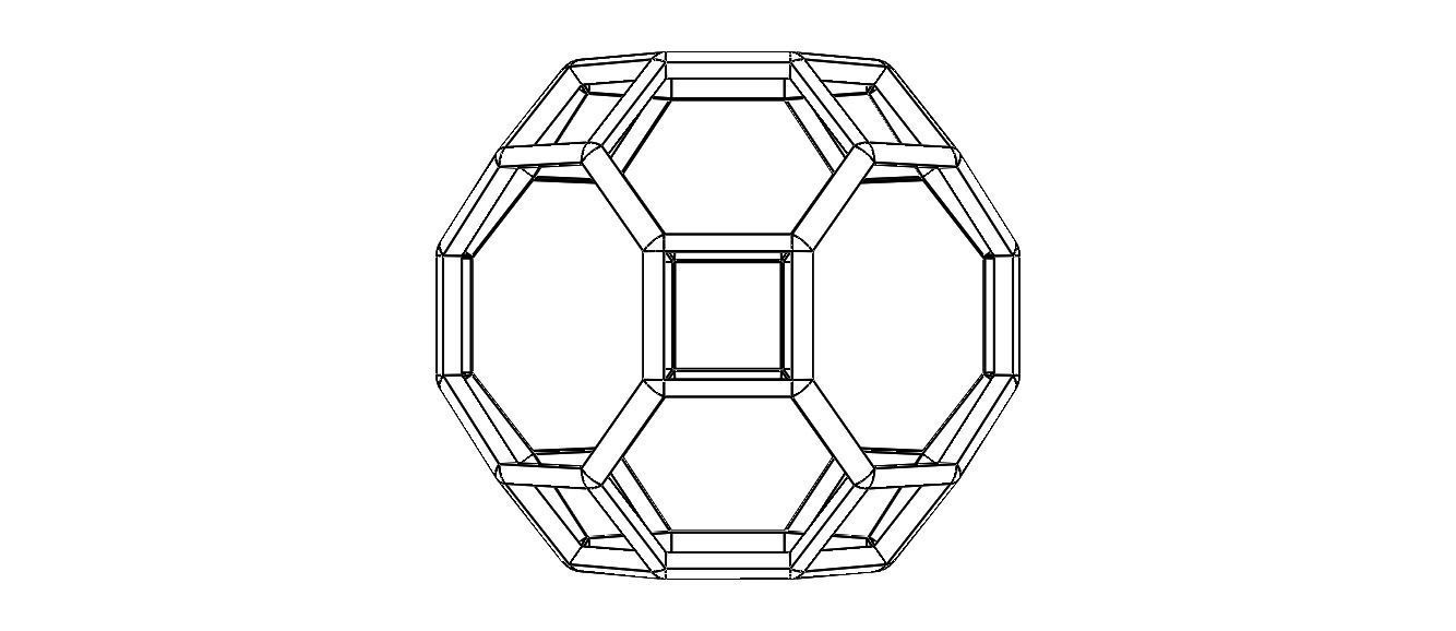 Wireframe Shape Truncated Cuboctahedron 3D print model_34