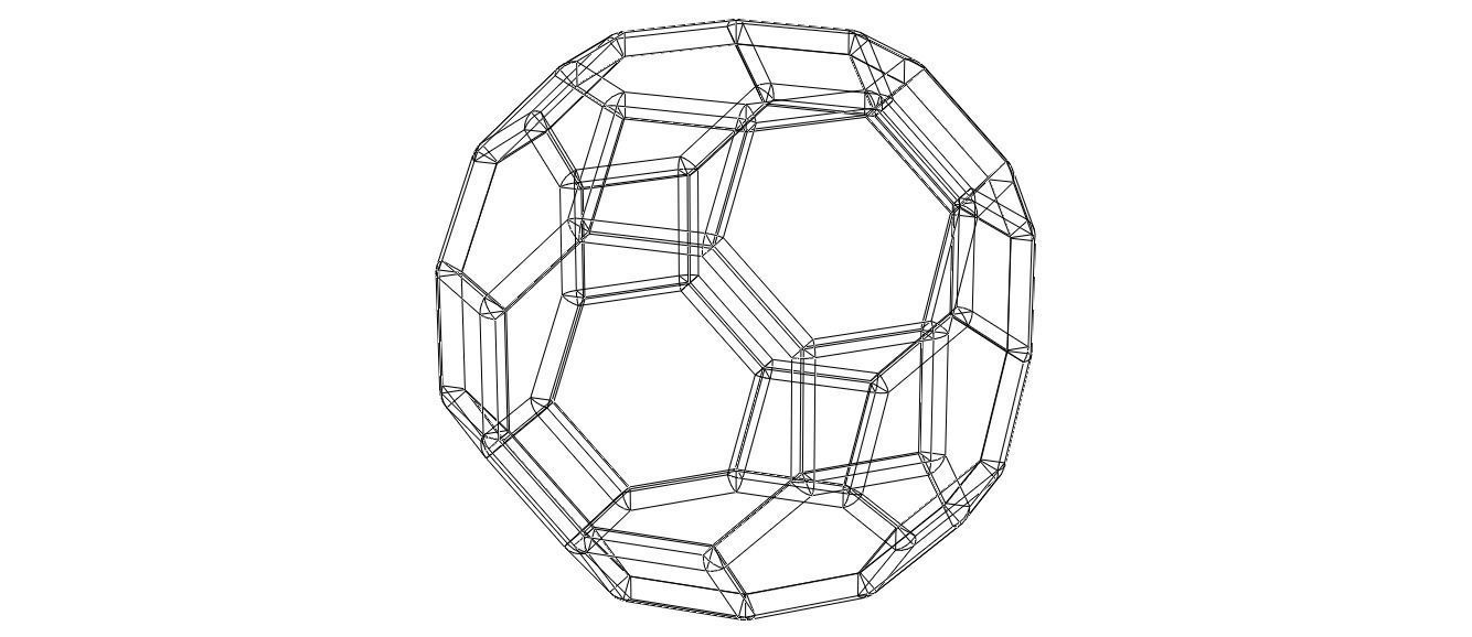 Wireframe Shape Truncated Cuboctahedron 3D print model_4