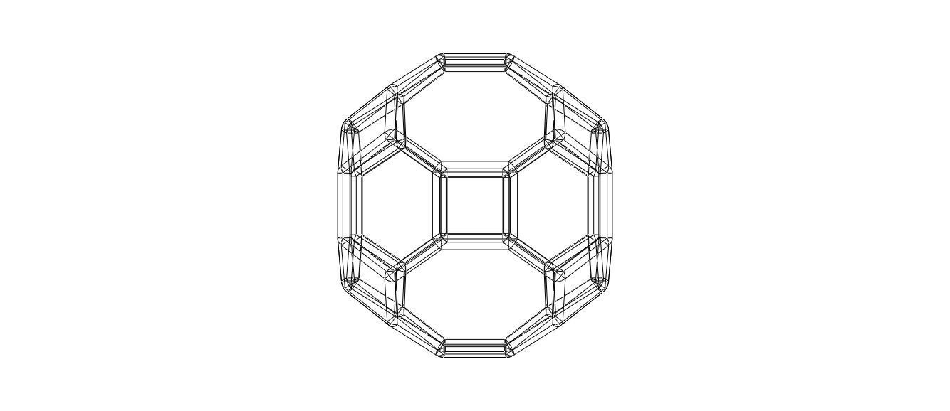 Wireframe Shape Truncated Cuboctahedron 3D print model_28