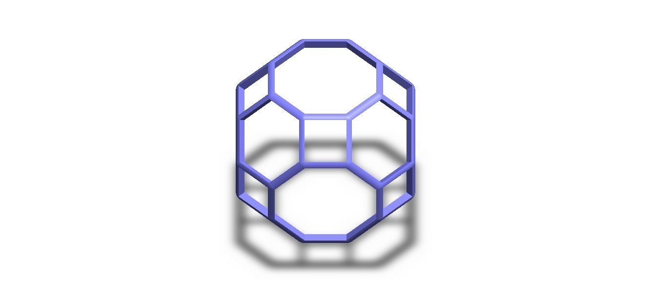 Wireframe Shape Truncated Cuboctahedron 3D print model_21
