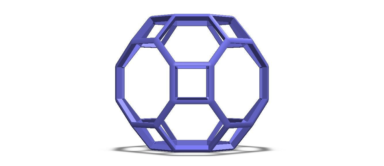 Wireframe Shape Truncated Cuboctahedron 3D print model_37