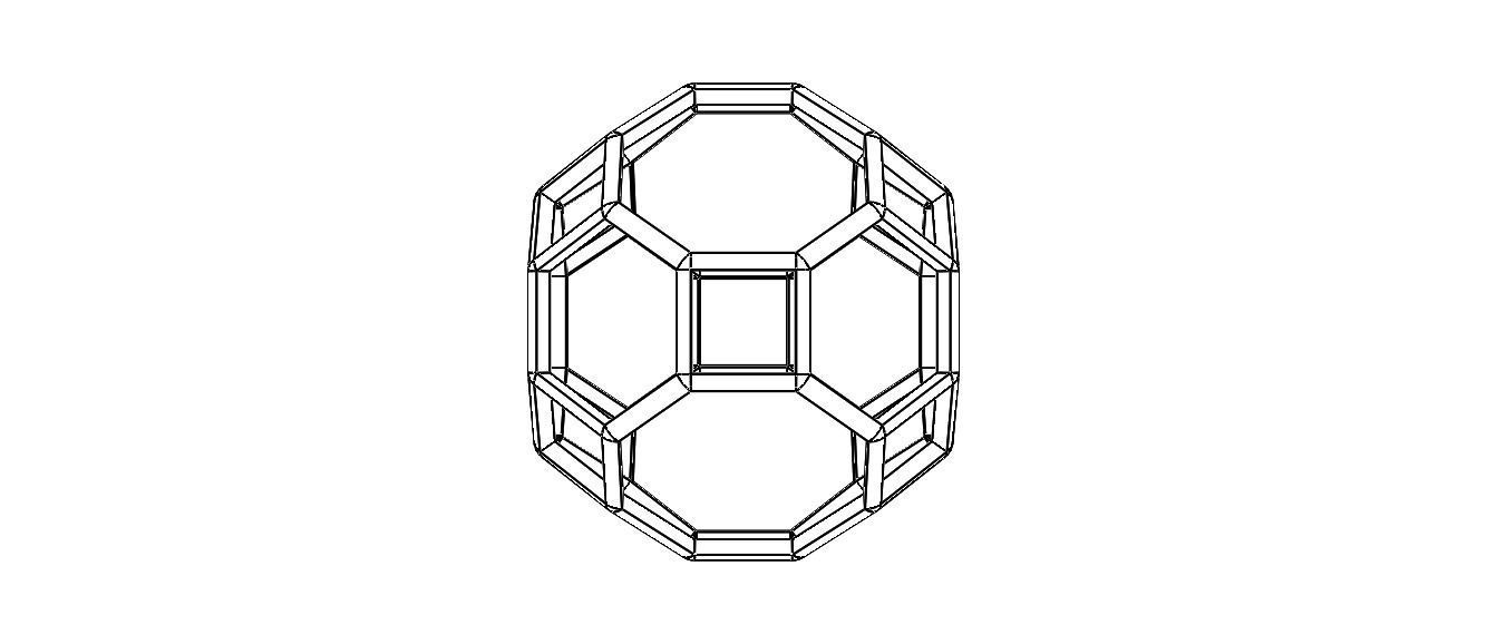 Wireframe Shape Truncated Cuboctahedron 3D print model_26