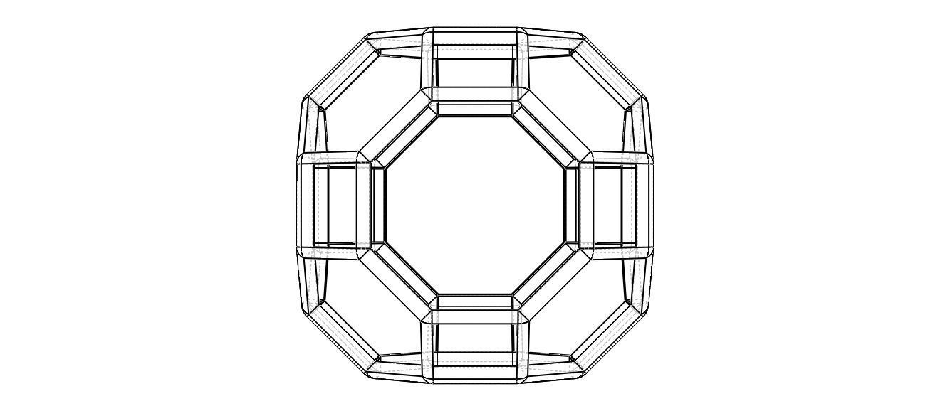 Wireframe Shape Truncated Cuboctahedron 3D print model_23
