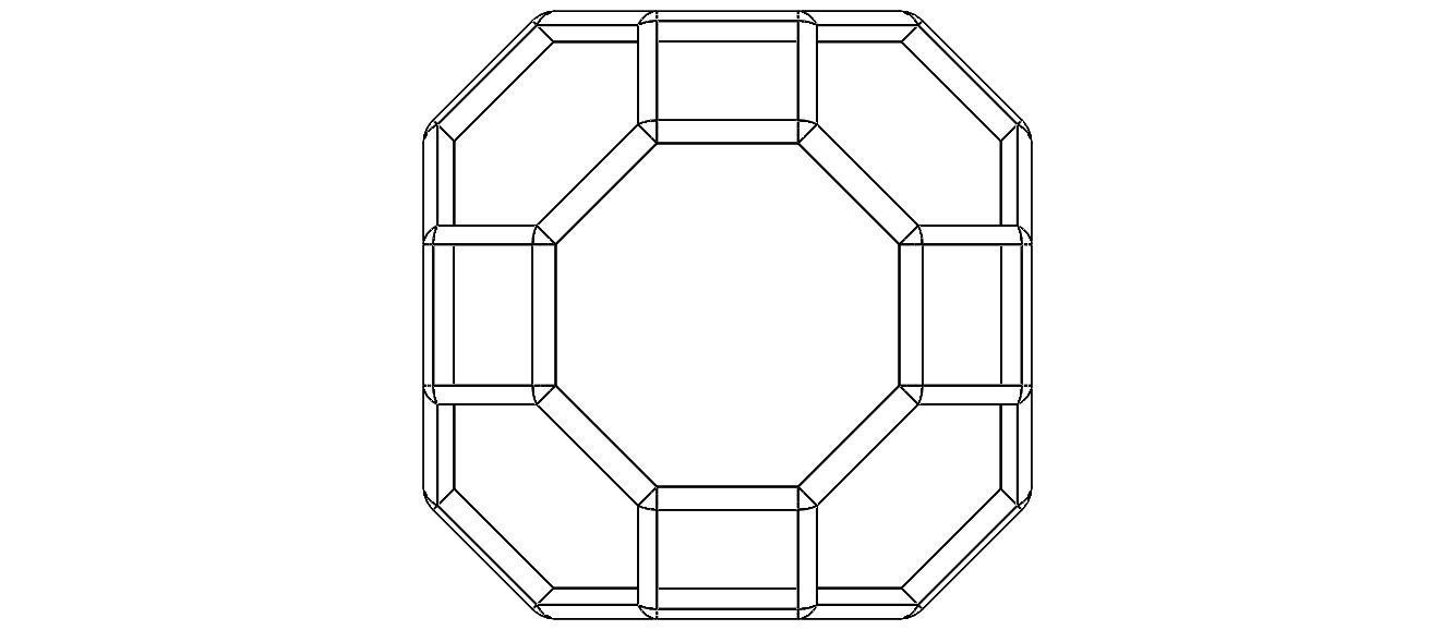 Wireframe Shape Truncated Cuboctahedron 3D print model_38